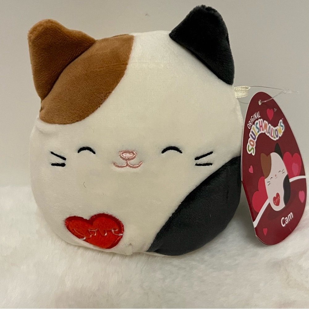 Squishmallow Cam Cat 🐱, Valentine’s Day ♥️, 4” New